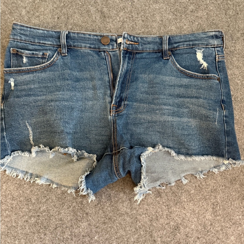 Junior's GB Denim Shorts Fringe Distressed Size 13